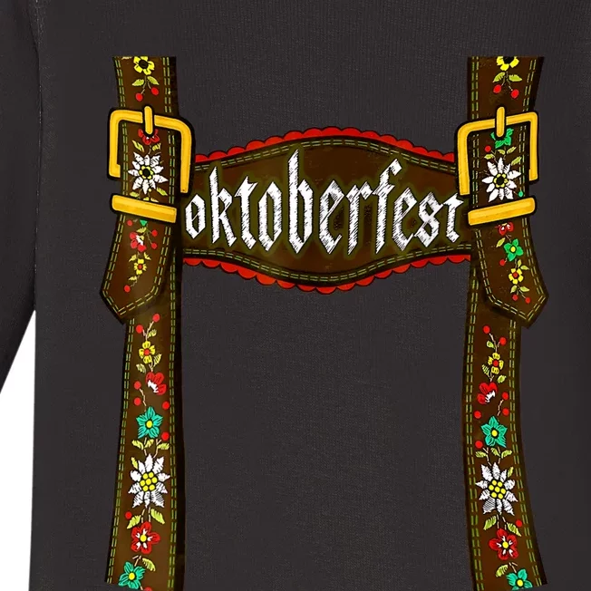 Traditional Bavarian Oktoberfest 24 Lederhosen Beer Drinkin Baby Long Sleeve Bodysuit