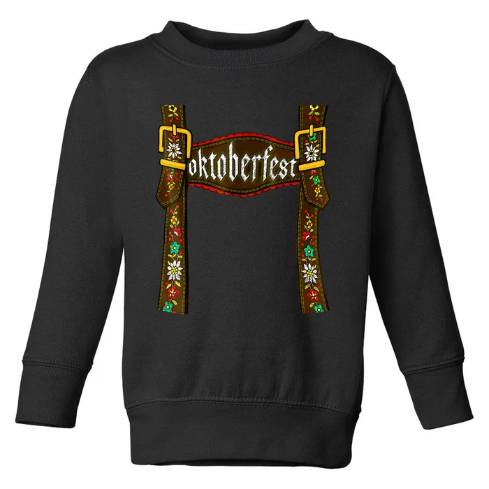 Traditional Bavarian Oktoberfest 24 Lederhosen Beer Drinkin Toddler Sweatshirt