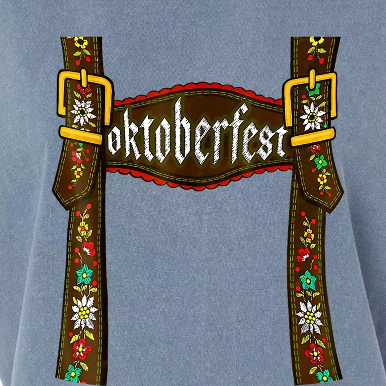 Traditional Bavarian Oktoberfest 24 Lederhosen Beer Drinkin Garment-Dyed Women's Muscle Tee