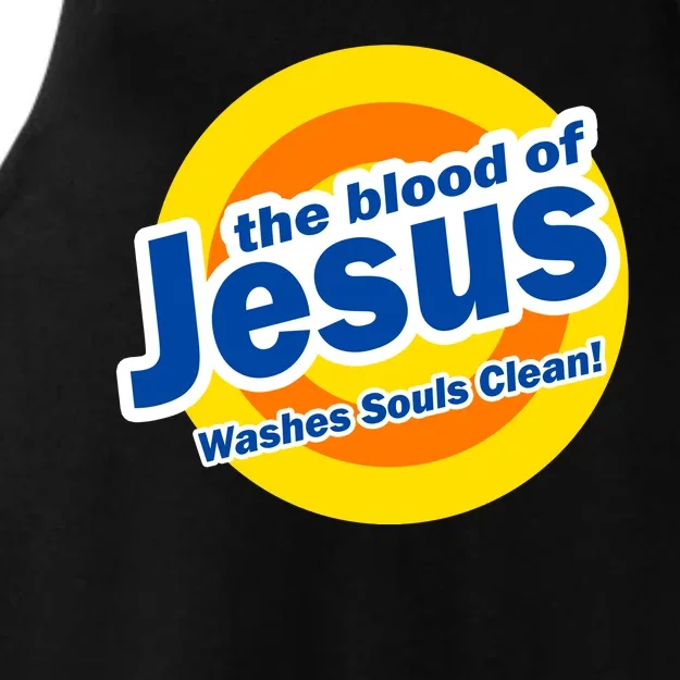 The Blood Of Jesus Washes Souls Clean Ladies Tri-Blend Wicking Tank