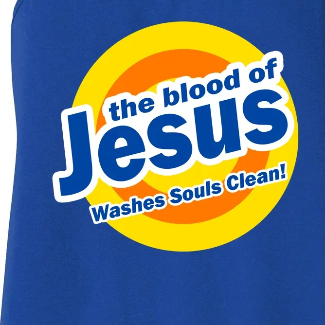 The Blood Of Jesus Washes Souls Clean Women's Racerback Tank