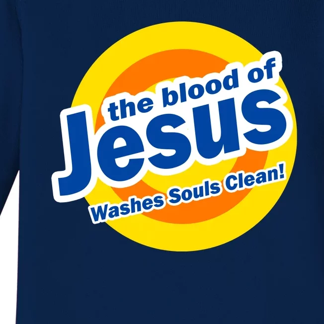 The Blood Of Jesus Washes Souls Clean Baby Long Sleeve Bodysuit