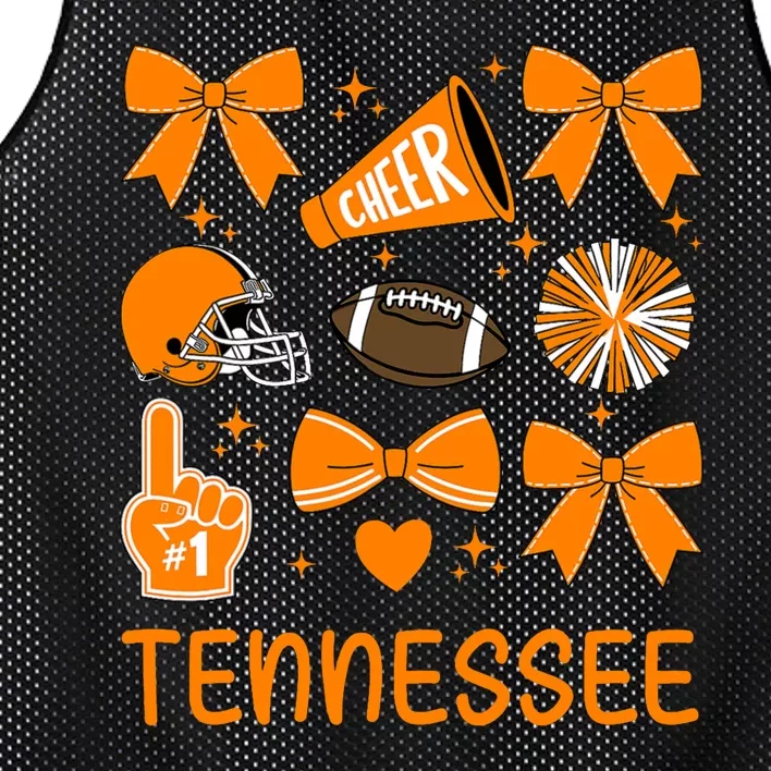 Tennessee Bow Orange For Tn Lovers Football Mesh Reversible Basketball Jersey Tank