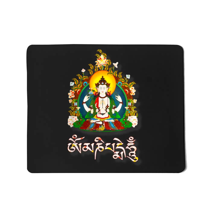 Tibetan Buddha Om Mani Padme Hum Amitabh Mousepad