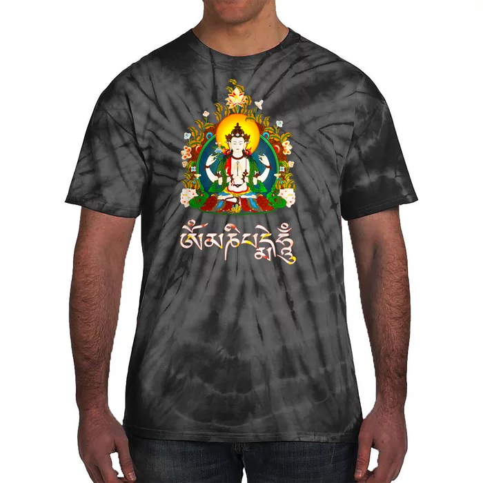 Tibetan Buddha Om Mani Padme Hum Amitabh Tie-Dye T-Shirt