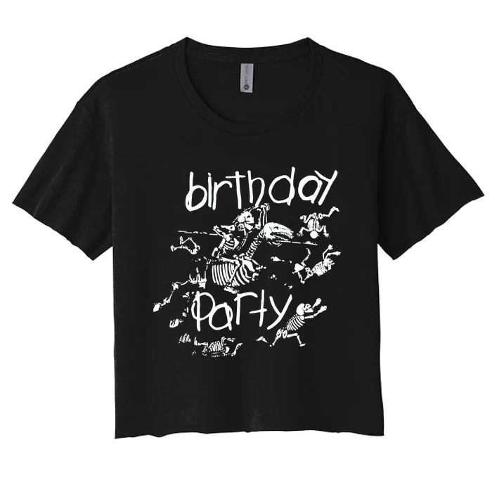 The Birthday Party Screen Printed Women's Crop Top Tee