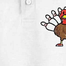 Turkey Bowling Pins Funny Thanksgiving Sports Dry Zone Grid Performance Polo