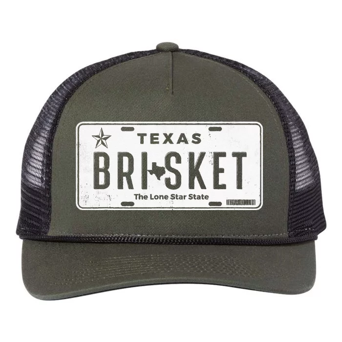 Texas Brisket Pitmaster BBQ Lover Smoker Grilling Retro Rope Trucker Hat Cap