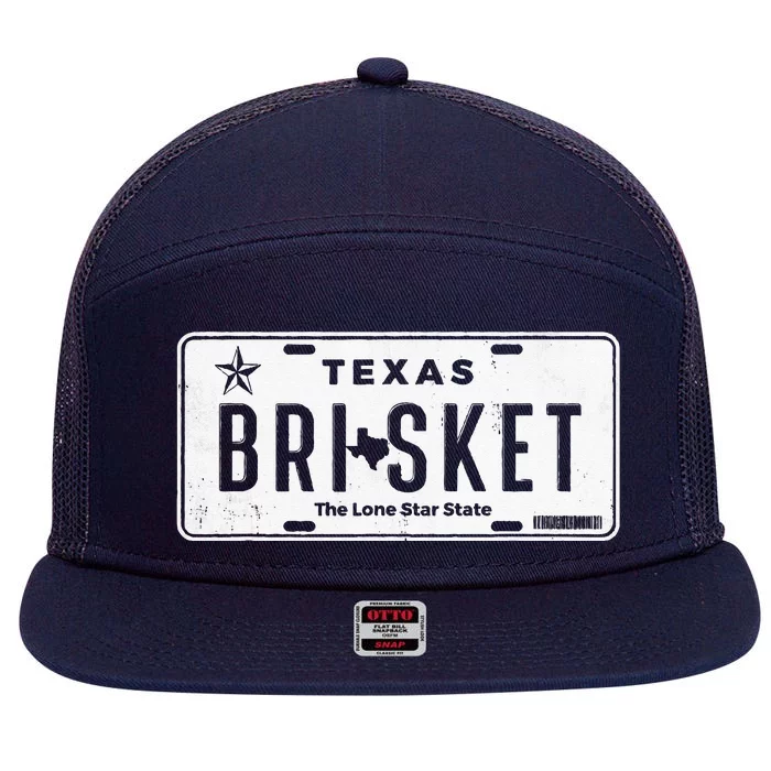 Texas Brisket Pitmaster BBQ Lover Smoker Grilling 7 Panel Mesh Trucker Snapback Hat