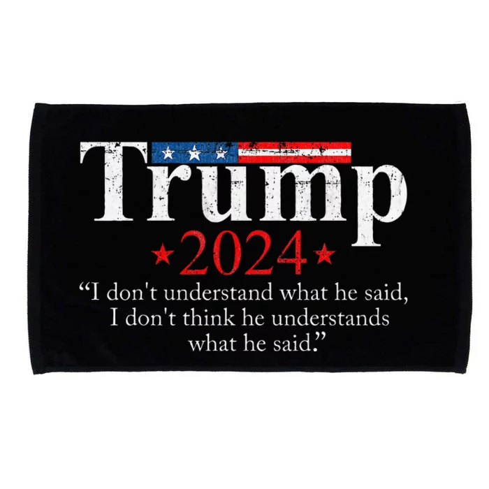 Trump Biden Presidential Debate 2024 Funny Trump Saying Microfiber Hand Towel