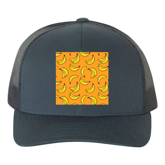 Tropical Banana Pattern Yupoong Adult 5-Panel Trucker Hat