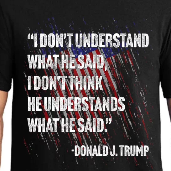 Trump Biden Presidential Debate 2024 Funny Quote Pajama Set