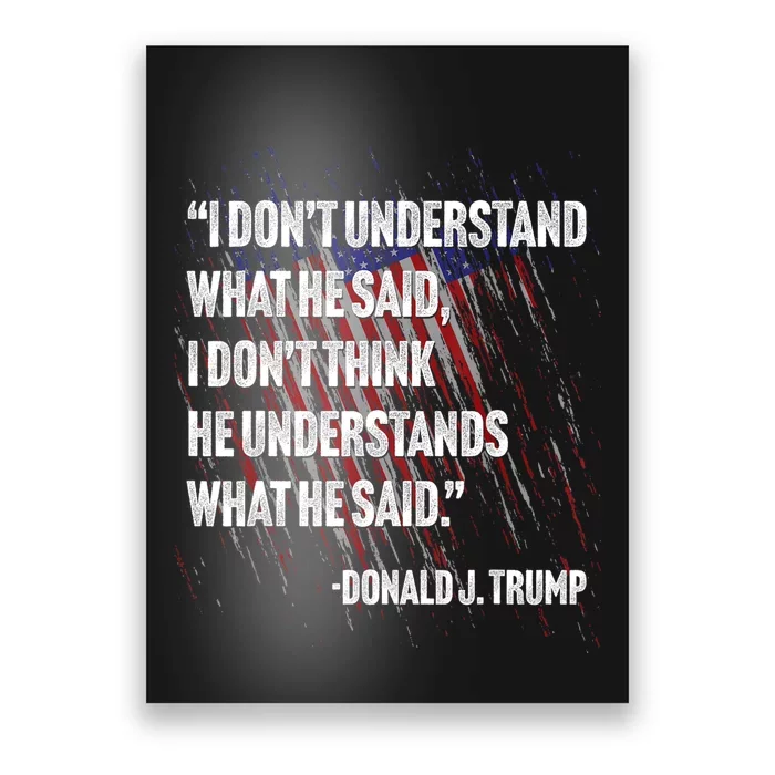 Trump Biden Presidential Debate 2024 Funny Quote Poster