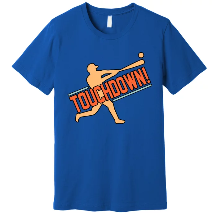 Touchdown Baseball Player Sports Lover Coach Graphic Gift Premium T-Shirt