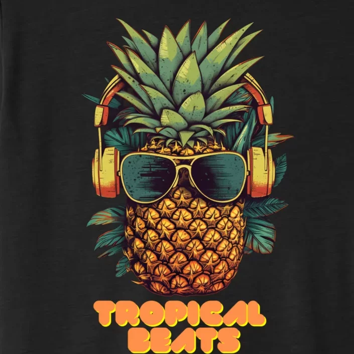 Tropical Beats Pineapple DJ Fun and Unique Summer Style ChromaSoft Performance T-Shirt