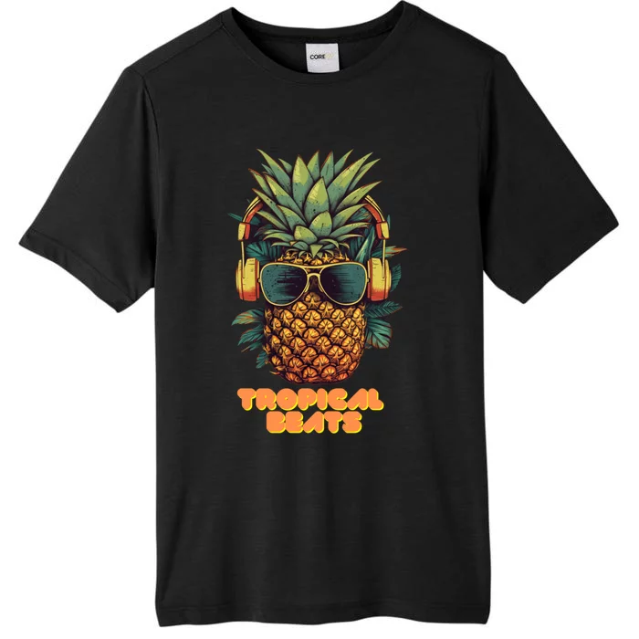 Tropical Beats Pineapple DJ Fun and Unique Summer Style ChromaSoft Performance T-Shirt