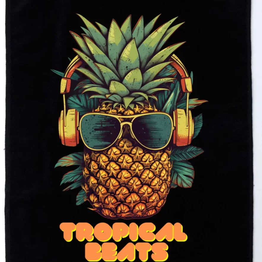 Tropical Beats Pineapple DJ Fun and Unique Summer Style Platinum Collection Golf Towel