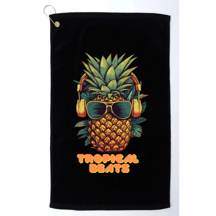 Tropical Beats Pineapple DJ Fun and Unique Summer Style Platinum Collection Golf Towel