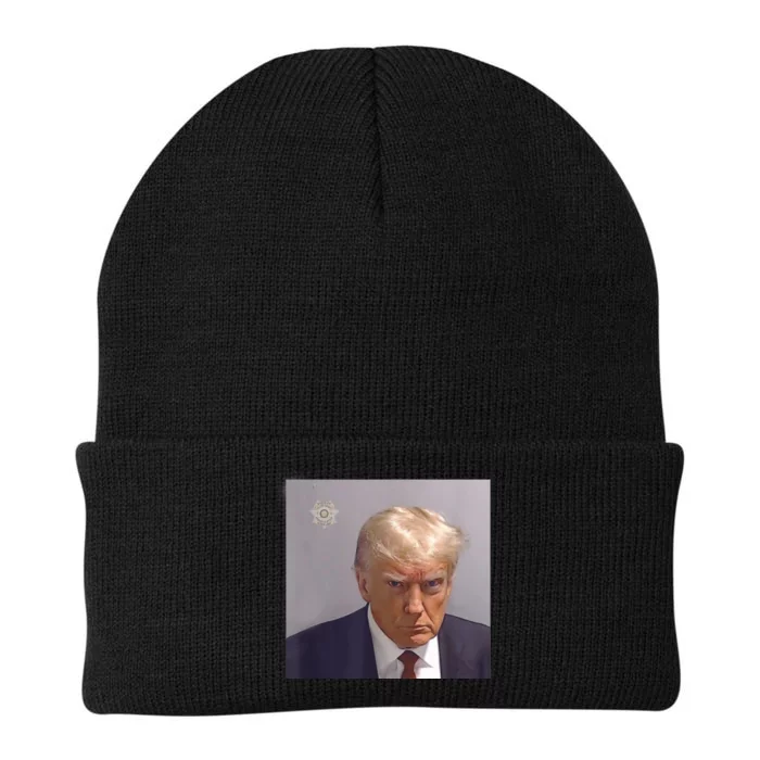 The Booking Photo Of Donald Trump Knit Cap Winter Beanie