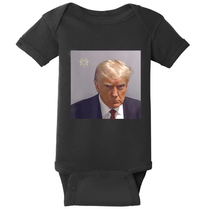 The Booking Photo Of Donald Trump Baby Bodysuit