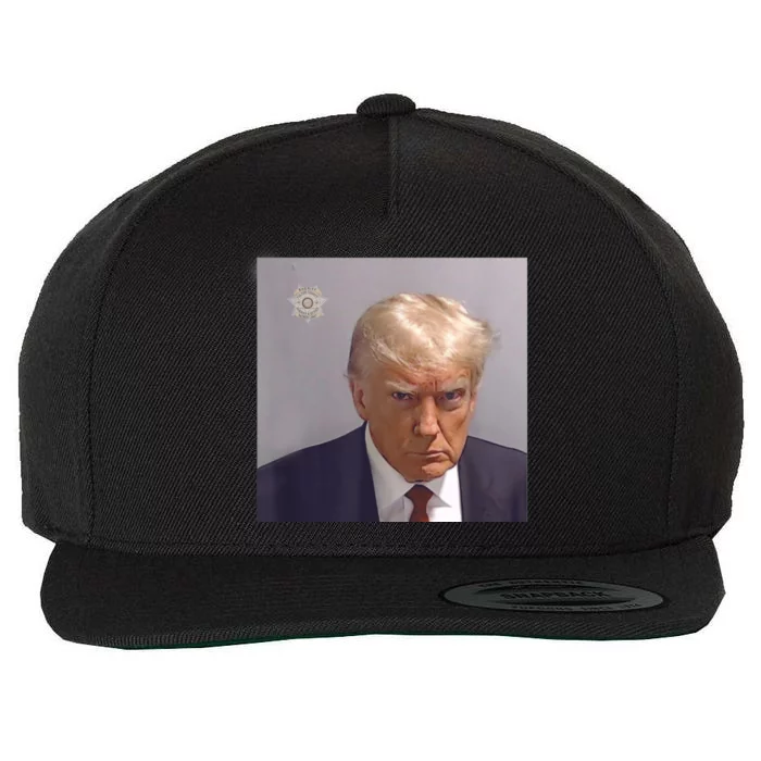 The Booking Photo Of Donald Trump Wool Snapback Cap