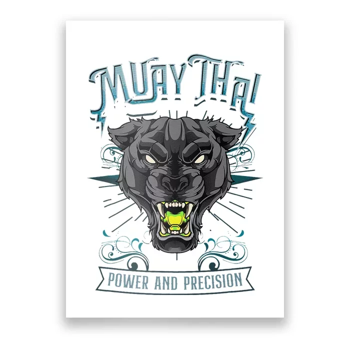 Thai Boxing Power And Precision Muay Thai And Panther Poster