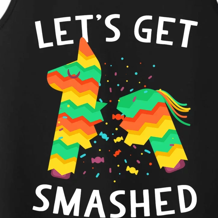 Trendy Birthday Party Pinata LetS Get Smashed Great Gift Performance Tank