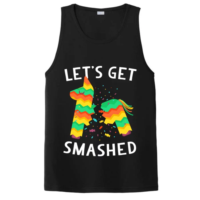 Trendy Birthday Party Pinata LetS Get Smashed Great Gift Performance Tank