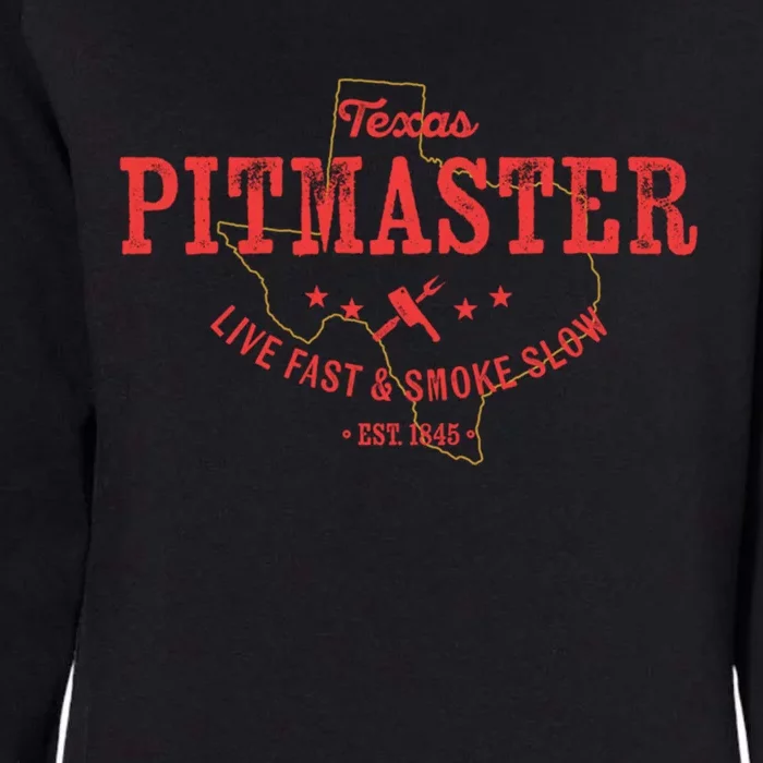 Texas Bbq Pitmaster For Meat Smoking Grilling Barbecuing Dad Meaningful Gift Womens California Wash Sweatshirt