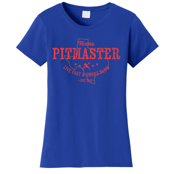 Texas Bbq Pitmaster For Meat Smoking Grilling Barbecuing Dad Meaningful Gift Women's T-Shirt