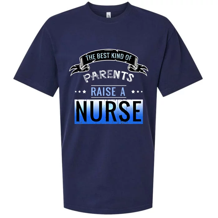 The Best Parents Raise A Nurse Cool Gift Sueded Cloud Jersey T-Shirt