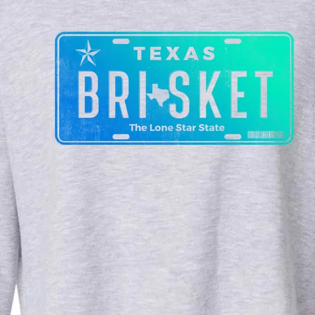 Texas Brisket Pitmaster Bbq Lover Smoker Grilling Cute Gift Cropped Pullover Crew