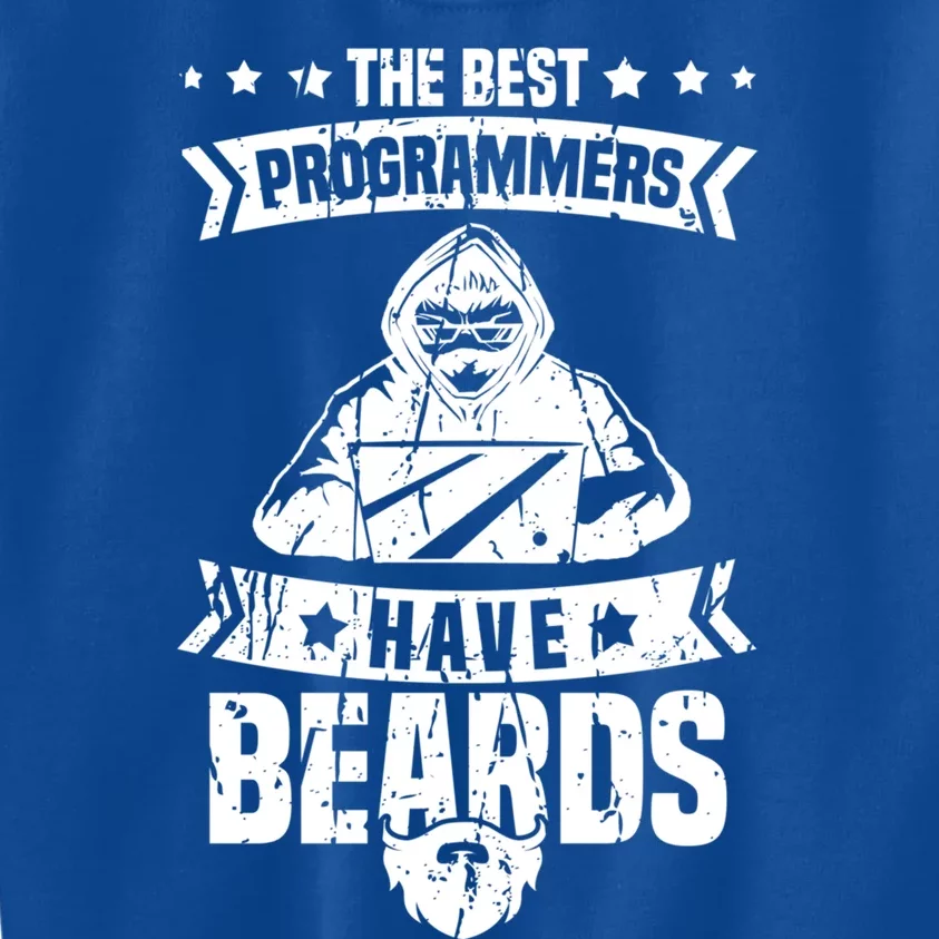 The Best Programmers Have Beards Funny Gift Developer Programming Funny Gift Kids Sweatshirt