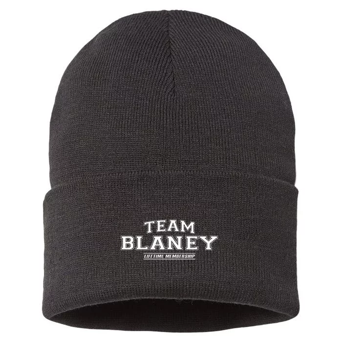 Team Blaney Proud Family Surname Last Name Gift Sustainable Knit Beanie