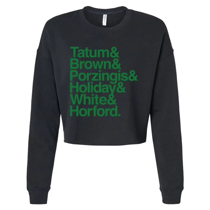 Tatum & Brown & Porzingis & Holiday & White & Horford Cropped Pullover Crew