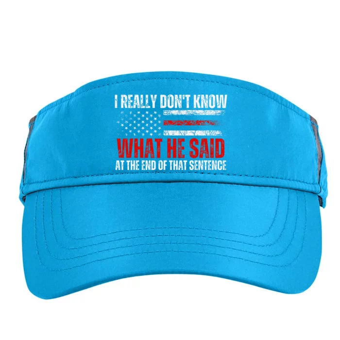 Trump Biden Presidential Debate 2024 Funny Quote Adult Drive Performance Visor