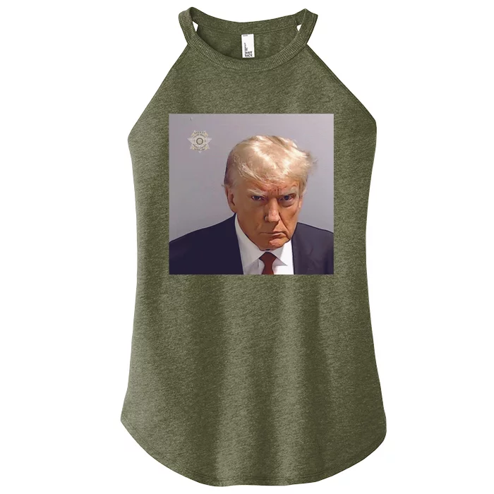 The Booking Photo Of Donald Trump Women’s Perfect Tri Rocker Tank