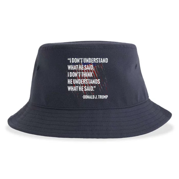 Trump Biden Presidential Debate 2024 Funny Sustainable Bucket Hat