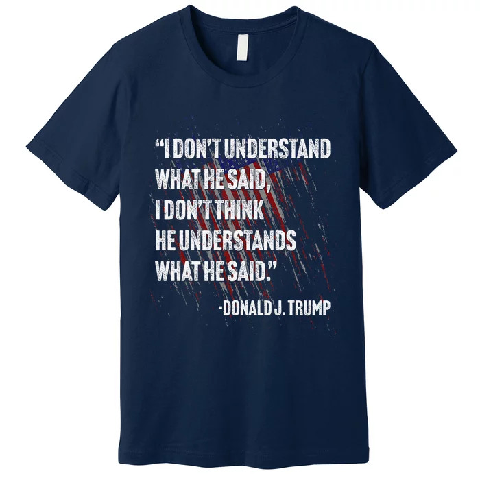 Trump Biden Presidential Debate 2024 Funny Premium T-Shirt