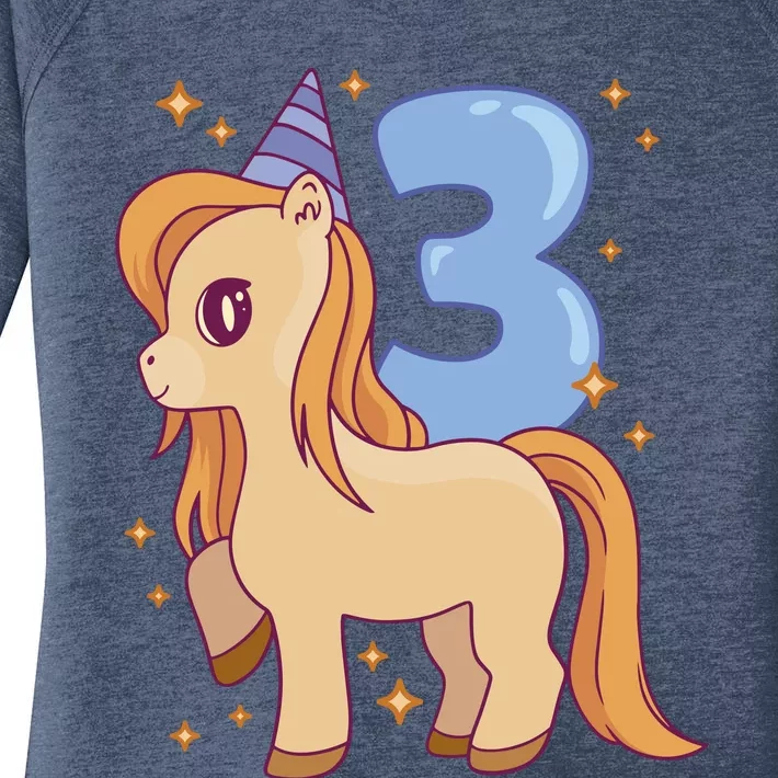 Third Birthday Pony Gift Women's Perfect Tri Tunic Long Sleeve Shirt