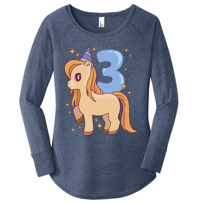 Third Birthday Pony Gift Women's Perfect Tri Tunic Long Sleeve Shirt