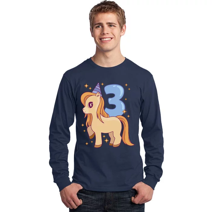 Third Birthday Pony Gift Tall Long Sleeve T-Shirt