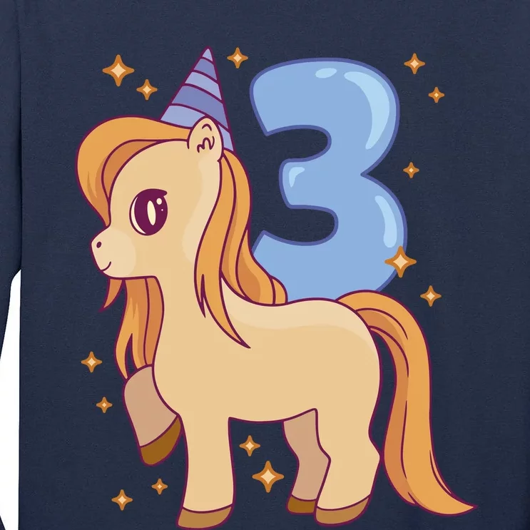 Third Birthday Pony Gift Tall Long Sleeve T-Shirt