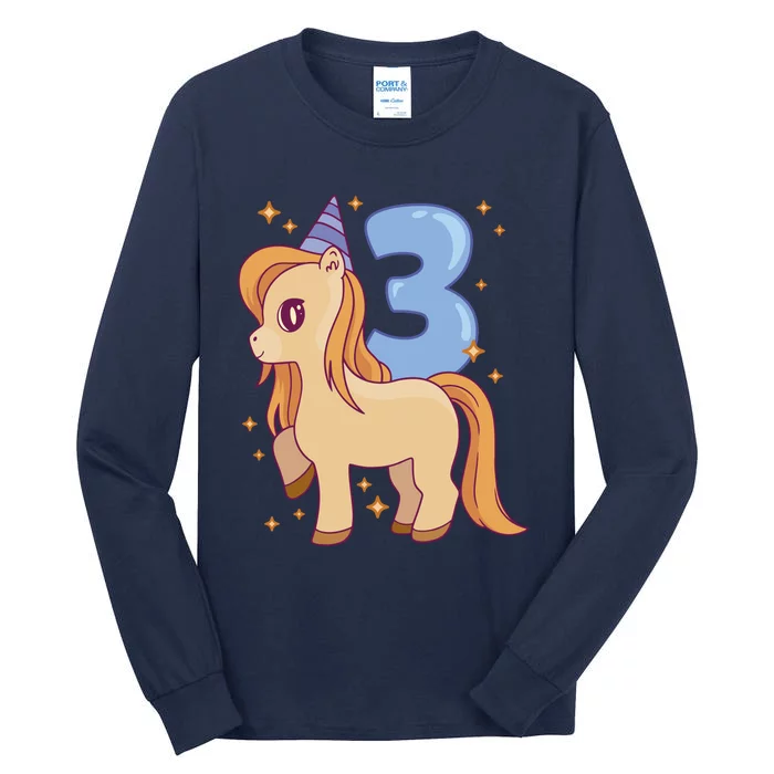 Third Birthday Pony Gift Tall Long Sleeve T-Shirt