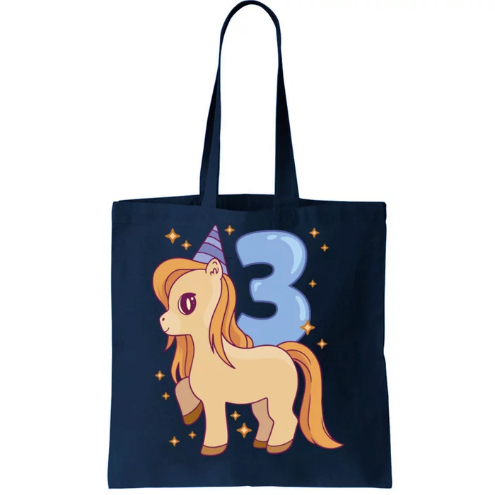 Third Birthday Pony Gift Tote Bag