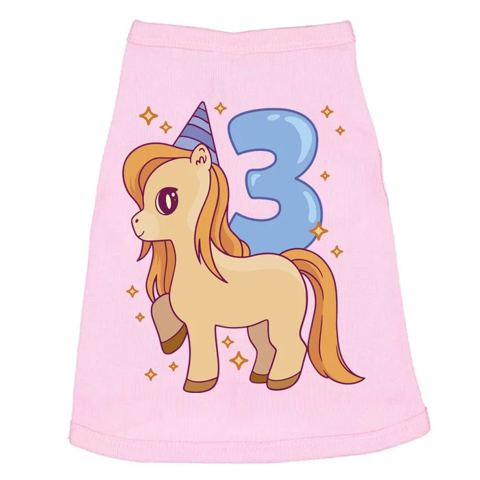 Third Birthday Pony Gift Doggie Tank