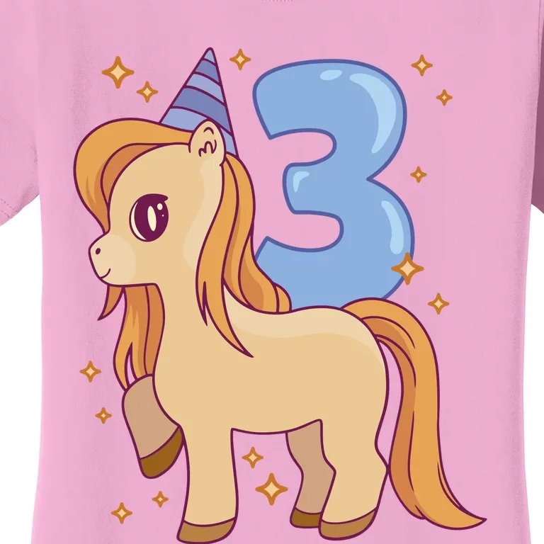 Third Birthday Pony Gift Women's T-Shirt