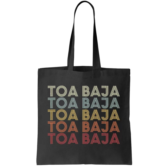 Toa Baja Puerto Rico Toa Baja Pr Vintage Text Tote Bag