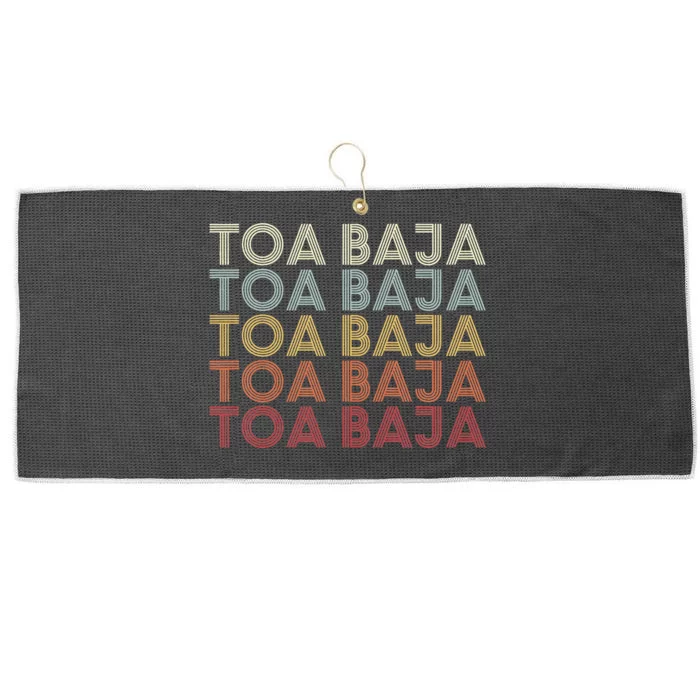 Toa Baja Puerto Rico Toa Baja Pr Vintage Text Large Microfiber Waffle Golf Towel