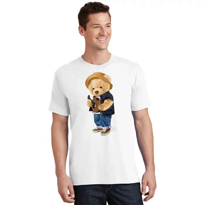 Teddy Bear Plays Guitar | Funny Gifts For Guitar Players T-Shirt